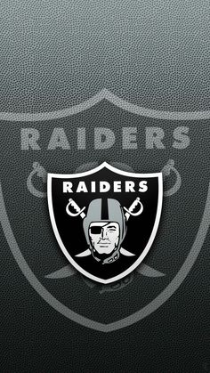 the oakland football team's logo is shown on a black and white wallpaper