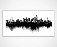 a black and white photo of a city skyline