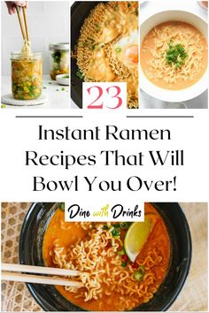 Collage of 4 instant ramen recipes. Creative Ramen Noodle Recipes, Ramen Noodle Recipes For One, Budget Ramen Recipes, Easy Ramen Upgrade, How To Elevate Ramen Noodles, Recipes To Make With Ramen Noodles, Noodle Bowl Recipes Ramen, How To Elevate Instant Ramen, Best Ramen Recipe Easy