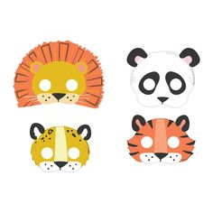 Get Wild Safari Birthday Party Paper Masks, Pack of 8 | Amazing Pinatas 2 Lions, Lion Guard Birthday, Sailor Baby, Safari Animals Birthday, Jungle Safari Birthday, Cousin Camp, School Crafts For Kids, Paper Masks, Wild Birthday Party