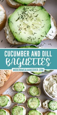 cucumber and dill baguettes are an easy appetizer for any occasion