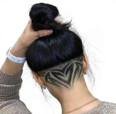 Disconnected Haircut, Undercut Hair Designs, Undercut Hairstyles Women, Undercut Designs, Undercut Women, Trendy Hairstyle, Hair Tattoos