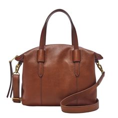 This leather satchel boasts 1 back slide pocket, 1 zipper pocket and an adjustable, detachable crossbody strap.Designed exclusively for Fossil Outlet. Fossil Satchel, Fossil Purse, Brown Satchel, Brown Leather Satchel, Brown Leather Handbags, Fossil Bags, Satchel Handbags, Wallet Bag, Leather Satchel