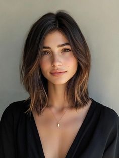 This sleek long bob offers a refined, effortless look. The soft, face-framing layers enhance the wearer’s natural beauty, creating a flattering style for both oval and round face shapes. It’s perfect for fine hair, as the cut adds movement and texture without overwhelming. For 2024, this understated yet chic look is trending for its versatility. Textured Long Bob Round Face, Long Bob Hairstyles With Face Frame, Layered Bob Hairstyles Round Faces, Long Bob Haircuts Layers, Shoulder Length Bob Hairstyles For Fine Hair, Bob Haircut For Long Face, Long Bob Round Face Fine Hair, Long Bob Oval Face, Face Framing Long Bob