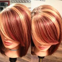 Red And Blonde Hair, Red And Blonde, Red Hair With Blonde Highlights, Red Hair With Highlights, Red Blonde Hair, Hair With Highlights, Latest Hair Color, Hair Color Techniques