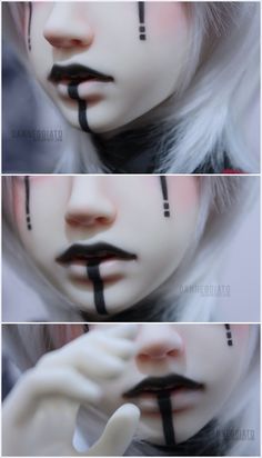 cold glass lips by *chubirubi Glass Lips, Maquillage Goth, Alternative Makeup, Black Makeup, Goth Makeup