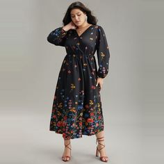 Shop Boho Print Overlap Collar Lantern Sleeve Dress at BloomChic. Plus Size Clothing & Plus Size Dresses. BloomChic is a digital-first fashion and lifestyle destination for modern women sizes 10-30. Shirt Dress Floral, Lantern Sleeve Dress, Bohemian Print, Trendy Dress, Sleeve Pattern, Modern Women, Midi Shirt Dress, Boho Print, Daily Dress