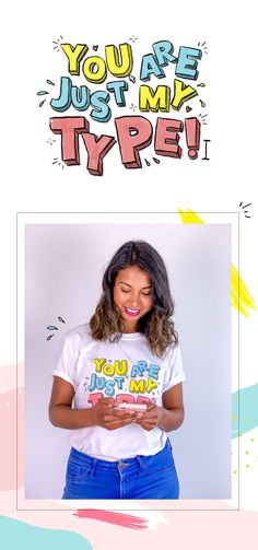 Typography T-shirts Unisex perfect for Type lovers! Just My Type, My Type, Unisex Tshirt, Just Me