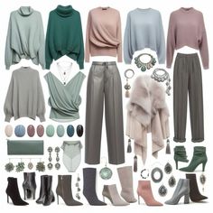 Soft Summer Soft Dramatic, Soft Summer Style Outfits, Soft Summer Winter Wardrobe, Soft Summer Work Outfits, Soft Summer Color Palette Outfits Capsule Wardrobe, Soft Summer Color Palette Clothes, Soft Summer Outfits Color Palettes, Soft Dramatic Winter