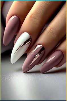 Copper Nails Designs, Mauve Nails, Latest Nail Designs, Fall Nail Trends, Fall Nail Art Designs, Nude Nail Designs, Matte Nails Design, Winter Nail Designs, Nail Designs Spring