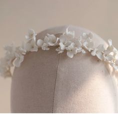 Simplicity with a romantic statement, romantic ceramic floral wedding headband accented with tiny pearls and crystals. on soft flexible band approx 12" long 1 1/2" wide Floral Matching earrings sold separately Communion Headpiece, Pearl Headpiece Wedding, Ceramic Wedding, Floral Headpiece Wedding, Swarovski Tiara, Crystal Purse, Wedding Hair Headband, Wedding Necklace Set, Floral Headpiece