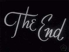 the end written in white on a black background