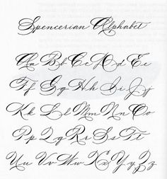 the upper and lower letters are in cursive handwriting