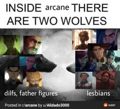 there are two wolfs in this poster