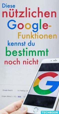 a person holding an iphone in front of a google ad with the caption'bestimt voch nich '