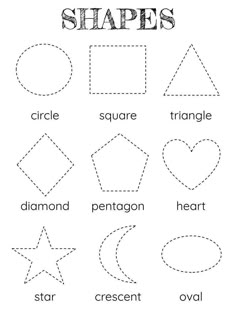 shapes worksheet for kids to practice their handwriting and writing with the letter s