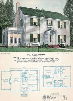 Vintage Floor Plans, Sims 4 House Plans, Vintage House Plans, Sims 4 House Design, Antique Home, Casas Coloniales