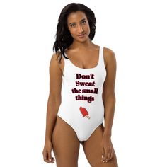 This one-piece swimsuit for all figures will bring out your best features. Enjoy the smooth fabric and the flattering design, and show it off by the sea or pool! * 82% Polyester, 18% Spandex * Fabric weight: 6.78 oz/yd² (230 g/m weight may vary by 5% * Chlorine-resistant fabric * Cheeky fit with a scoop neckline and a low scoop back * Zig-zag stitching * Double-layer front  * Four-way stretch material stretches and recovers on the cross and lengthwise grains This product is made especially for you as soon as you place an order, which is why it takes us a bit longer to deliver it to you. Making products on demand instead of in bulk helps reduce overproduction, so thank you for making thoughtful purchasing decisions! Swimsuits For All, Spandex Fabric, Scoop Neckline, Women Swimsuits, One Piece Swimsuit, Fabric Weights, Favorite Outfit, Art Collection, Take That