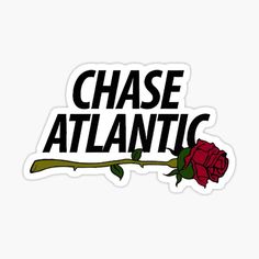 Chase Atlantic Stickers Printable, Chase Atlantic Stickers, Chase Atlantic Merch, Y2k Stickers, Rose Logo, Band Stickers, Chase Atlantic, Pop Stickers, Macbook Stickers