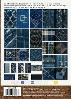 Economy Design, Indigo Quilt, Anita Goodesign, First Quilt, Indigo Denim, Machine Design, Embroidery Machine, Cross Stitch Embroidery, Embroidery Stitches