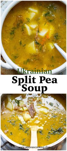 Ukrainian Homemade split pea soup made from green split peas, vegetables, and bone broth Soup Recipes With Ham Bone, Recipes With Ham Bone, Soup Recipes With Ham, Pea Soup Recipes, Recipes With Ham, Pea Soup Recipe, Cooking Aesthetic, Split Pea Soup Recipe, Yellow Split Peas