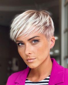 Edgy Short Haircuts, Short Sassy Haircuts, Blonde Pixie Hair, Cute Short Haircuts, Pixie Haircut For Thick Hair, Short Hair Trends, Haircut Designs