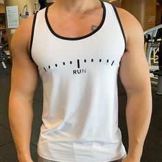 Quick Dry Printed Men’s Workout Tank Top High Stretch Sleeveless Tops For Sports Events, Stretch Sportswear Tank Top For Light Sports, Compression Sleeveless Tank Top For Gym, Sporty High-stretch Gym Vest, Fitted Gym Activewear Vest, Stretch Sportswear Vest For Sports, Fitted Activewear Vest For Gym, White Sportswear Tank Top For Light Sports, Compression Sportswear Tank Top For Gym