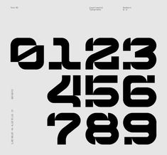 the font and numbers used in this typeface are all black, with white letters