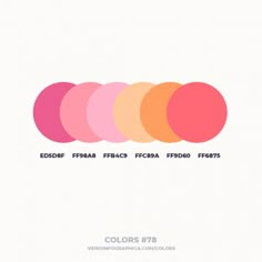 the color scheme for colors 718 is shown in pink, orange, yellow and green