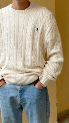 IT’S CABLE KNIT SEASON!! 🍂 Elevate your cozy style with this chic cable knit outfit inspiration. Click the image to shop a budget-friendly Amazon option and stay snug without breaking the bank! #CableKnit #FallFashion #BudgetFriendlyStyle   The original Cable Knit is from the one and Only Ralph Lauren! However prices can be a little steep for many. Soft Boy Outfits, Old Money Men, Mens Fall Outfits, Money Men, Sweater Outfits Men, Knit Sweater Outfit, Classy Outfits Men, Skandinavian Fashion, Men Stylish Dress