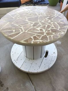 a table that has been made out of wood