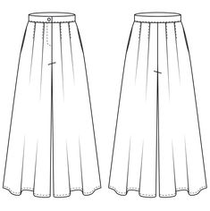 Work the season's must-have extra wide-leg silhouette sewing and wearing this palazzo pants pattern. If you want to learn how to sew these pants yourself, keep reading below! We are going to share with you everything you need to make your own pair of palazzo pant. Make your everyday vogue with this palazzo pants sewing pattern Palazzo pants are not only popular, but also timeless. Easy to wear and match, they are perfect for almost any occasion. Widely versatile, they can be worn in a variety of Men Feminine Fashion, Wide Pants Pattern, Pants Technical Drawing, Flowy Pants Pattern, Sewing Vibes, Palazzo Pants Sewing Pattern, Pattern Palazzo Pants, Wide Leg Pants Sewing Pattern, Tiered Skirt Pattern