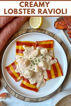 Make this easy lobster ravioli sauce for a romantic dinner at home. Made with sherry wine and heavy cream, this date night dinner for two is the perfect Valentines meal. The best part - this decedent cream sauce for ravioli can be made in 20 minutes!