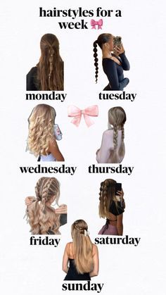 Hair Of The Week, Hairstyles For A Week, Chloe Hairstyles, Weekly Hairstyles, Sporty Hair, Preppy Hairstyles, Hair Styels