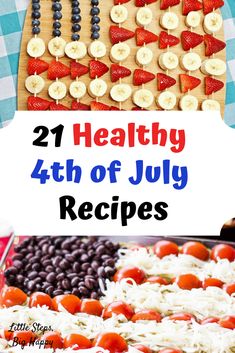 healthy 4th of july recipes with text overlay