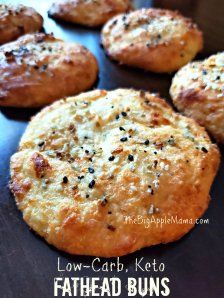 low - carb, keto fathead buns are ready to be eaten