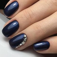 Blue Wedding Nails, Navy Nails, Her Nails, Prom Nails, Accent Nails, Fall Nail Designs, Nail Arts