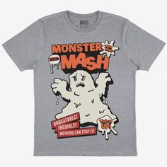 Short sleeve women's t-shirt with Monster Mash slogan and vintage B-movie style graphics. Nothing can stop the mashed potato monster! Whip your outfit into shape in this freaky food slogan tee. Makes a great gift or treat yourself! All Batch1 products are lovingly designed, printed and packed by hand in the UK at Batch1 HQ. Our garments are made to order to minimise wastage and printed using water-based, eco-friendly inks. We are committed to creating on-trend, environmentally friendly, ethically-made garments that contribute to a more sustainable fashion future. Women Slogan, Word Shirts, Monster Mash, Mashed Potato, Slogan Tee, Christmas Stockings Personalized, B Movie, Quirky Gifts, Sleeves (women)