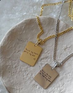 Engraving Ideas Quotes, Engravable Necklace, Engraving Jewelry, Handwriting Necklace Custom, Handwriting Necklace, Personalised Necklace, Personalized Engraved Gifts, Creative Gifts For Boyfriend, Cute Couple Gifts