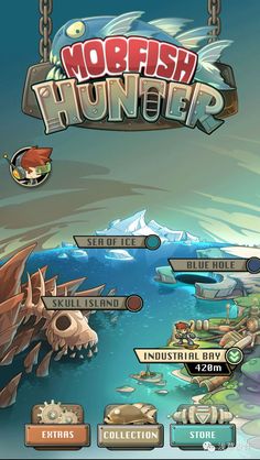 the game's menu for mobfish hunter is shown in this screenshote