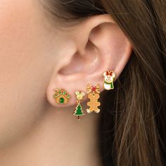 Who else is ready for a holly jolly holiday? Our Disney Home For the Holidays Earring Set will help you spread Christmas cheer every time you wear them! This set features a Mickey Christmas tree, gingerbread house, gingerbread and snowman. These are the perfect way to add a touch of Disney magic to your Christmas season! Mickey Christmas Tree, Tree Gingerbread House, Disney Princess Tangled, Disney Princess Sleeping Beauty, Christmas Tree Gingerbread, Disney Princess Villains, Disney Princess Pocahontas, New Disney Princesses, All Disney Princesses