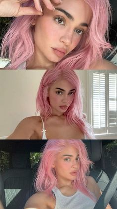 Khloe Kardashian Pink Hair, Cardi B Pink Hair, King Kylie Pink Hair, Hailey Bieber Pink Hair, Celebs With Pink Hair, Light Blonde Pink Hair, Doja Cat Pink Hair, Colored Hair For Blondes, Pink Hair Shadow Root