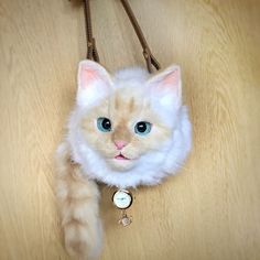 These Realistic-Looking Cat Bags Are Now A Thing In Japan | Bored Panda Cat Bags, Colorful Hairstyles, Cat Handbags, Kawaii Bag, Cat Purse, Cute Animal Drawings Kawaii, Fur Bag, Cat Fashion, Cat Bag