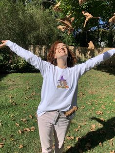 Embroidered "Stay Spooky" witch shirt. Embroidered Halloween, Spooky Witch, Witch Design, Spooky Szn, Stay Spooky, Halloween Inspo, Make It Happen, Halloween Witch, White T Shirt