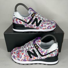 Brand New, Never Worn. Smoke Free/Pet Free Home. Carefully Packaged And Shipped. All Items Ship Same Day Or Next Day Except Weekends. Women Size 6. Box Included. New Balance Colorful, 574 New Balance, Floral Camo, Shoes New Balance, Cute Sneakers, New Balance 574, Camo Colors, Nike Shoes Women, New Balance Shoes