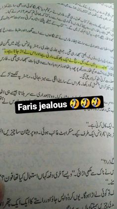 an open book with arabic writing on it and the words faris jellous written in