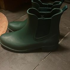 Cute Forest Green Chelsea Rain Boots. Great Condition. Soles Are A Bit Dirty From Wearing 2-3x But Other Than In Brand New Condition. Cute Forest, Chelsea Rain Boots, Winter Rain, Forest Green, Rain Boots, Chelsea, J Crew, Size 7, Forest