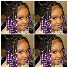 Lil Girl Hairstyles Braids, Hairstyles With Beads, Kids Cornrow Hairstyles, Toddler Hairstyles Girl