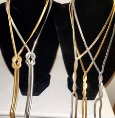 Holy beautiful! These are wrote snake chains, either 18 karat, gold, plated, or sterling, silver, or both There are two different styles. The first style is a rope loop I have in gold or!  The second style is a rope twist I have in gold, silver, or gold/silver combo!  both styles are 18 inch chains very high quality thick good material!! Rope Twist, Chain Necklaces, Rope Necklace, Rope Chain, Snake Chain, Different Styles, Chains Necklace, Favorite Jewelry, Silver Gold