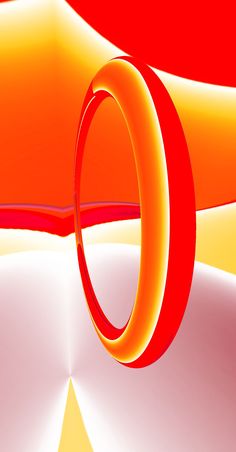 an orange and yellow abstract background with a curved object in the foreground that appears to be floating